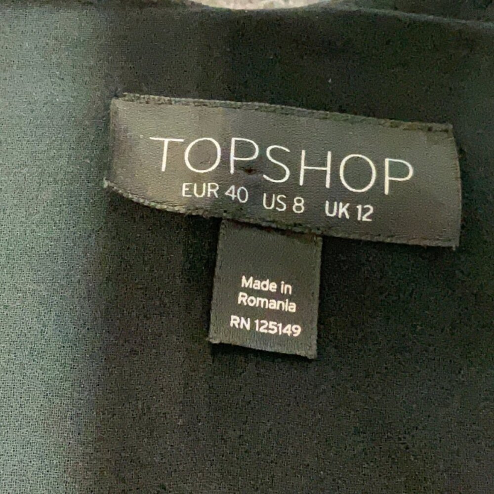 TOPSHOP BLACK SLIP DRESS - Picture 6 of 8
